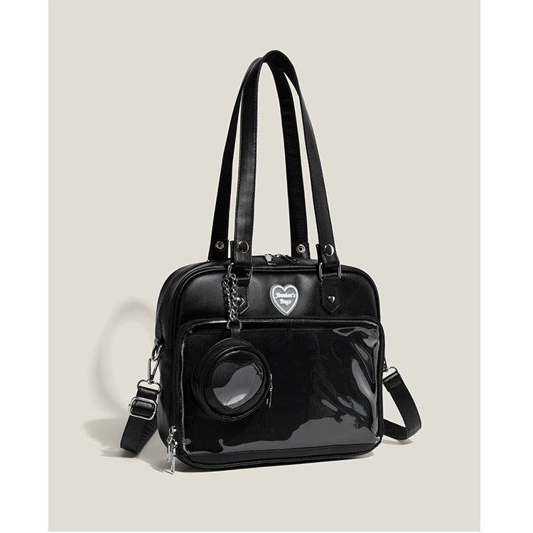 Kawaii Bag Cute Messenger ITA Bag, Kawaii cross body & shoulder bang with Kawaii heart charm kachina