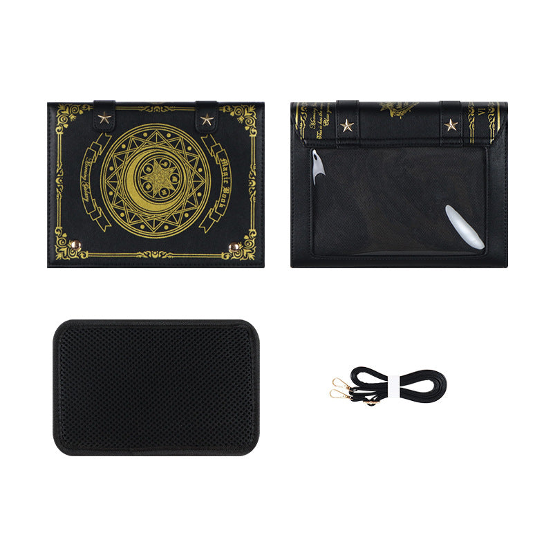 Spell Book ITA Bag, Moon Magic Book ITA Bag, PIN bag, Cross Double Shoulder Bags, Girl Backpack, Leather Flap Bag, Schoolbag, Women Handbag