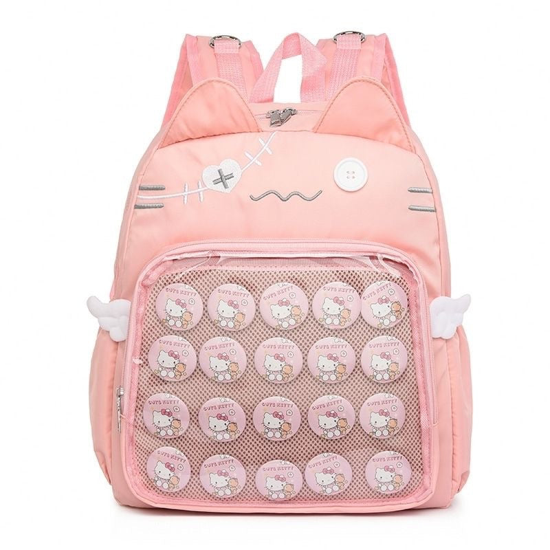 Large Cat Ear ITA Backpack Bag, PIN bag, Girl Backpack, Schoolbag, Women backpack