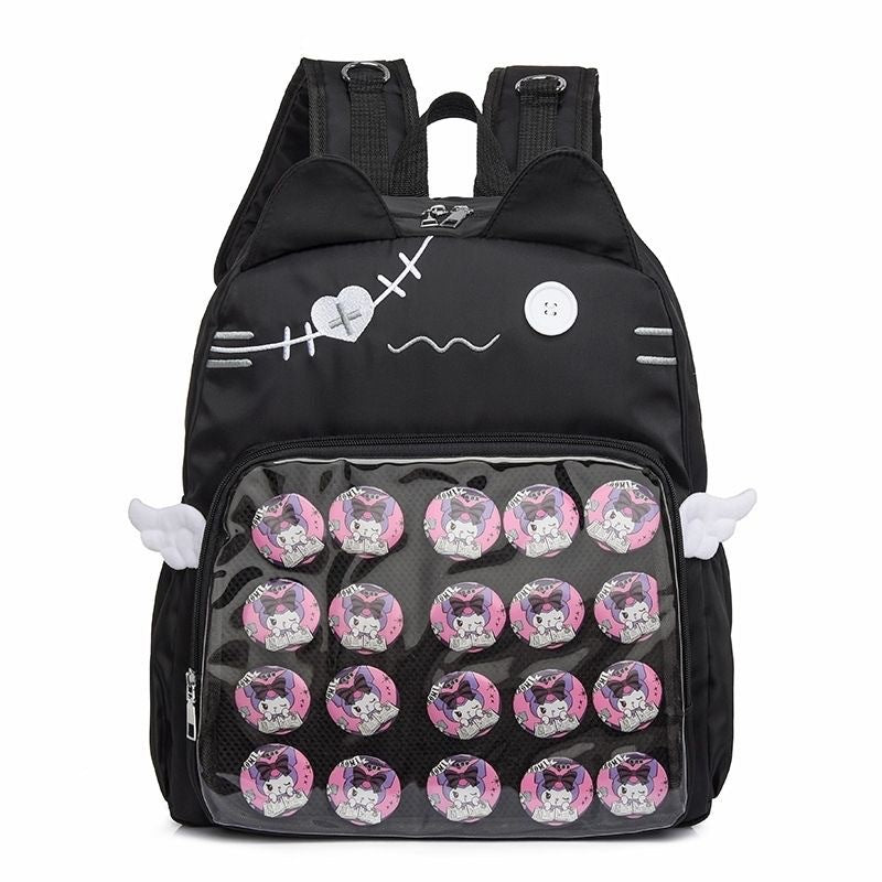 Large Cat Ear ITA Backpack Bag, PIN bag, Girl Backpack, Schoolbag, Women backpack