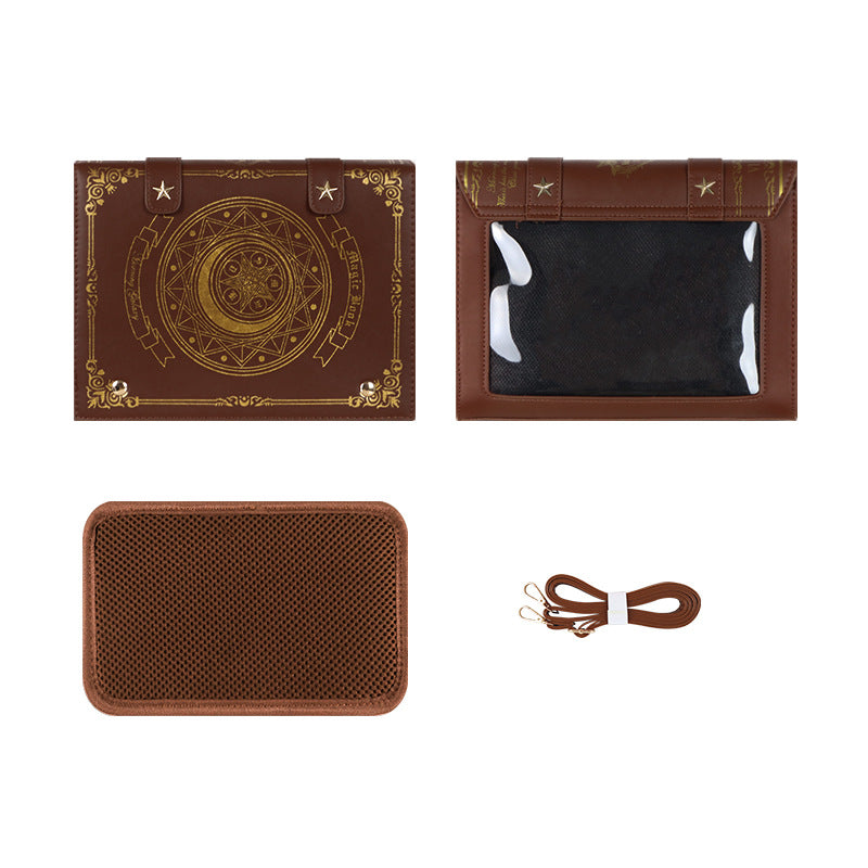Spell Book ITA Bag, Moon Magic Book ITA Bag, PIN bag, Cross Double Shoulder Bags, Girl Backpack, Leather Flap Bag, Schoolbag, Women Handbag