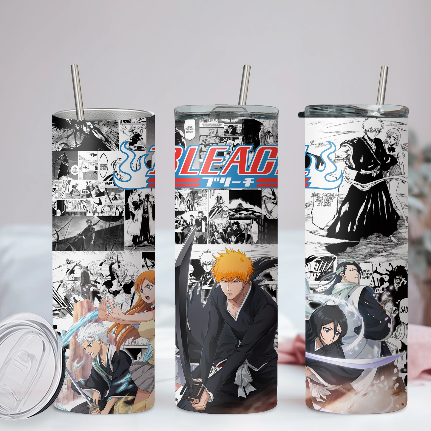 Bleach Collection Anime 20oz Tumbler with Straw and Lid