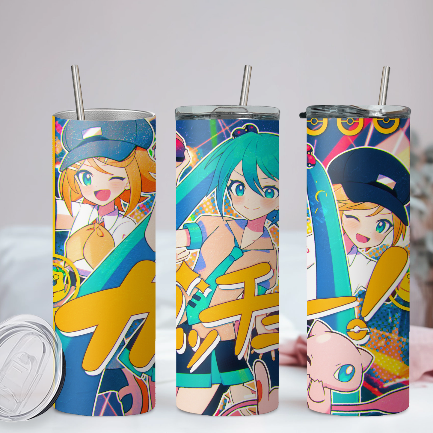 Miku Collection Anime 20oz Tumbler with Straw and Lid