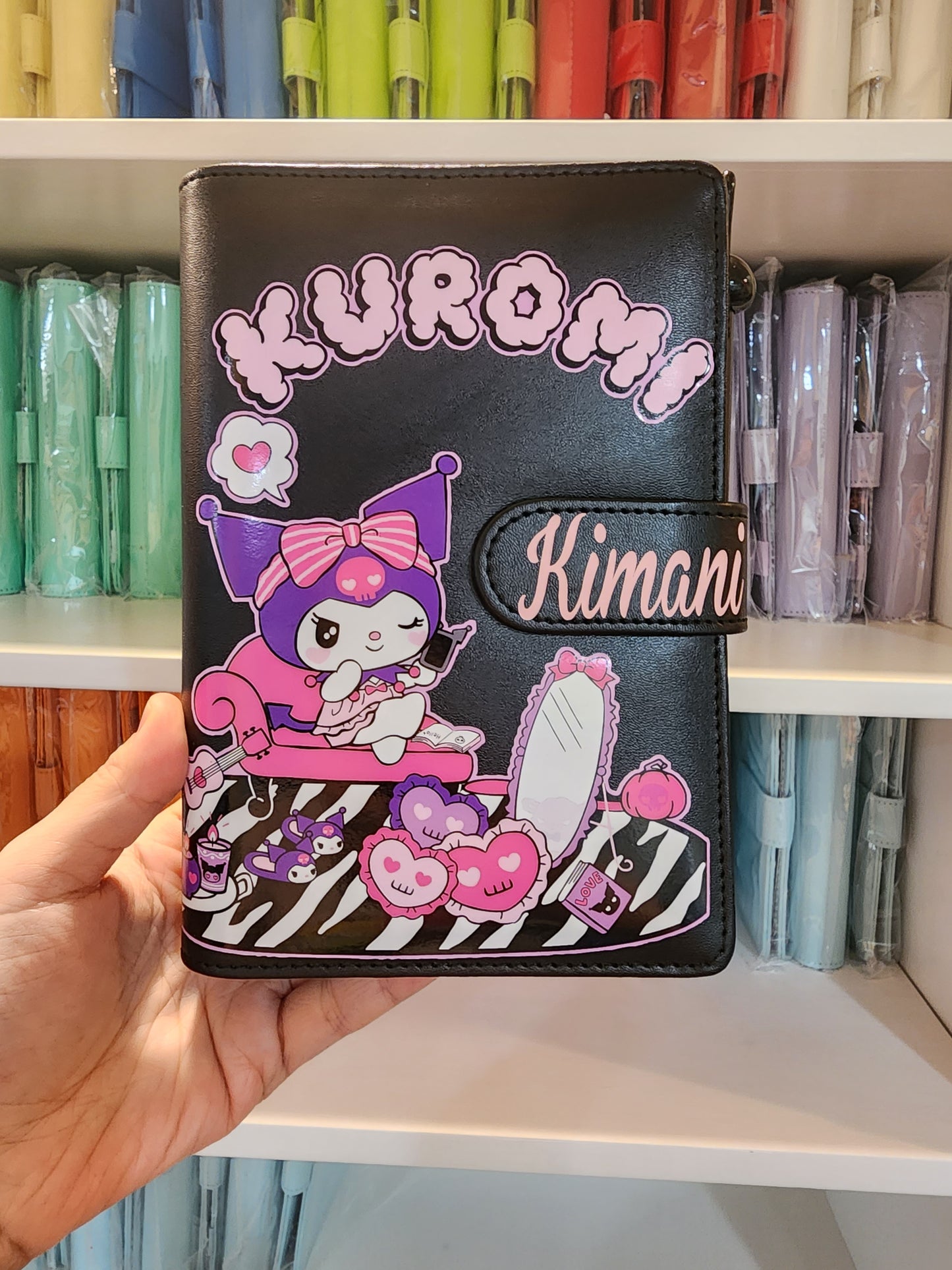 Kuromi Personalized Budget Binder with cash envelopes/ label sticker