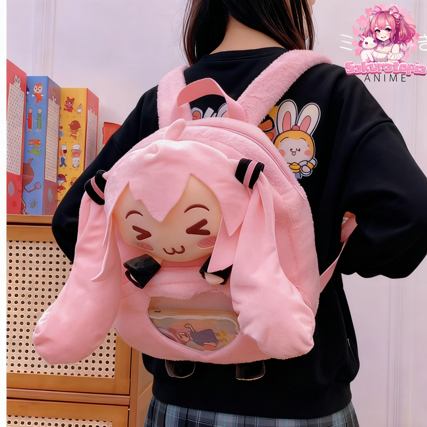 Hatsune Miku Plush ITA Backpack: Kawaii Anime ITA Backpack
