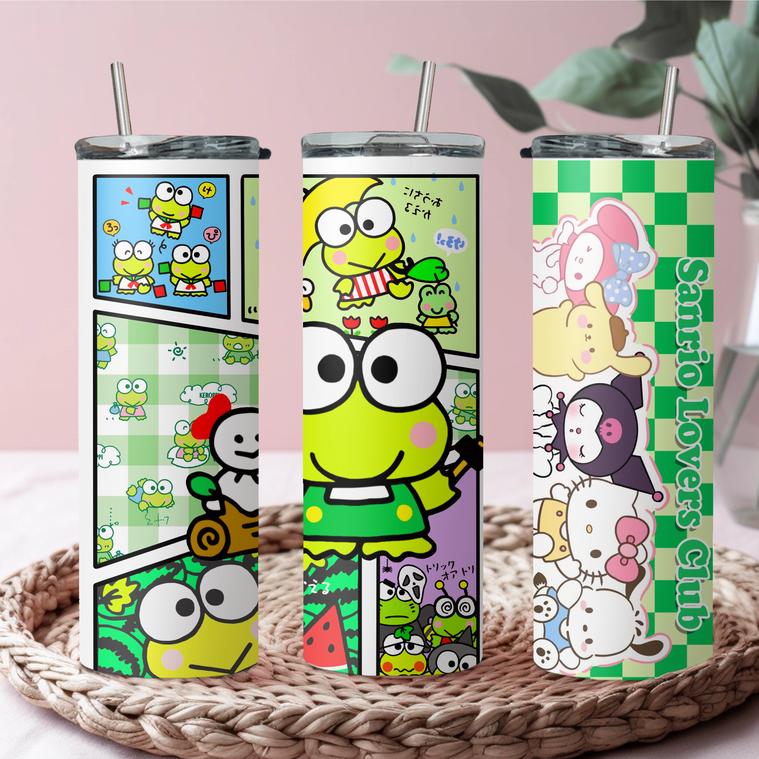 Sanrio Kawaii Kuromi Cup Tumbler 600ml with Straw Exclusive