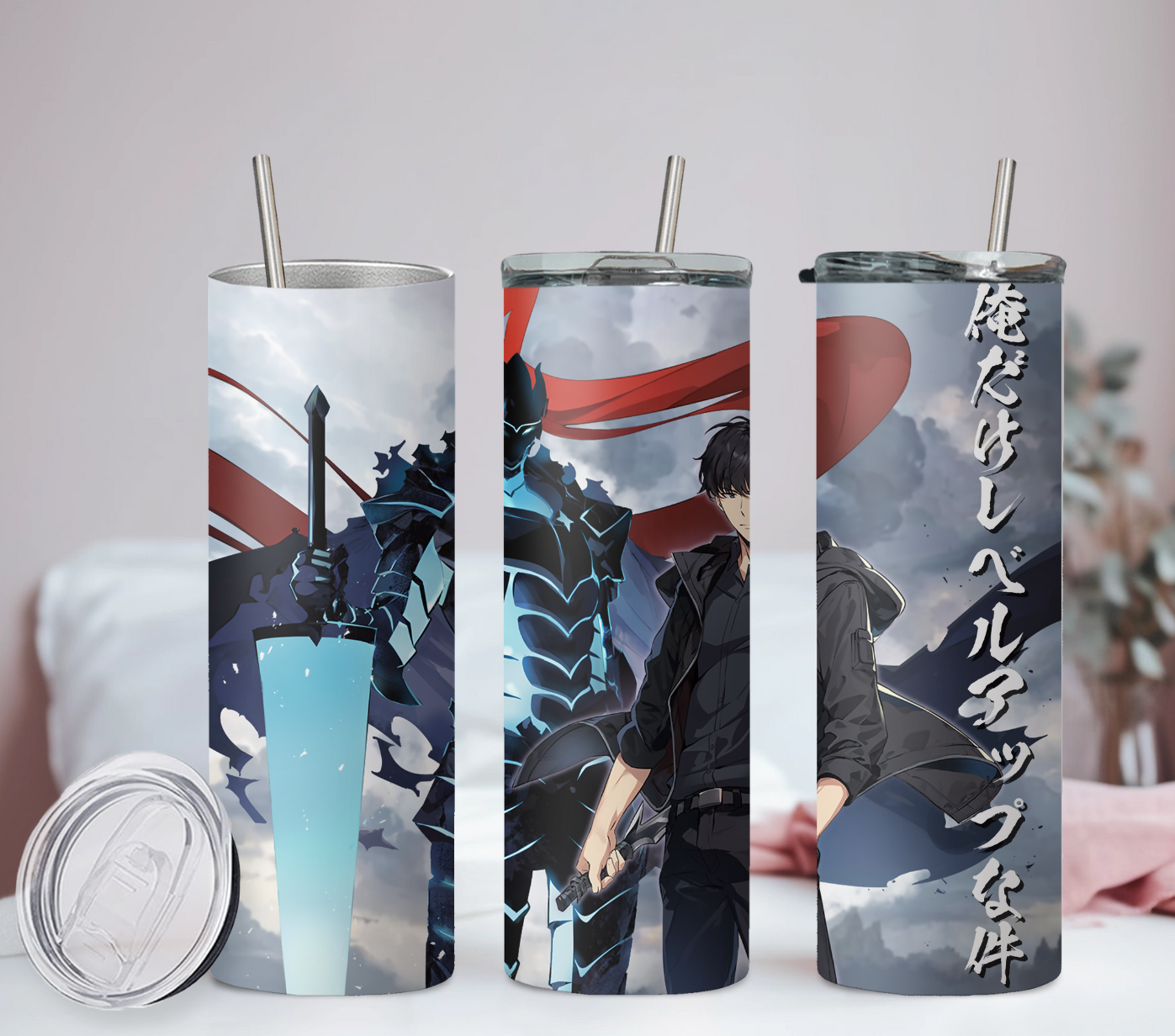 Solo Leveling Collection Anime 20oz Tumbler with Straw and Lid