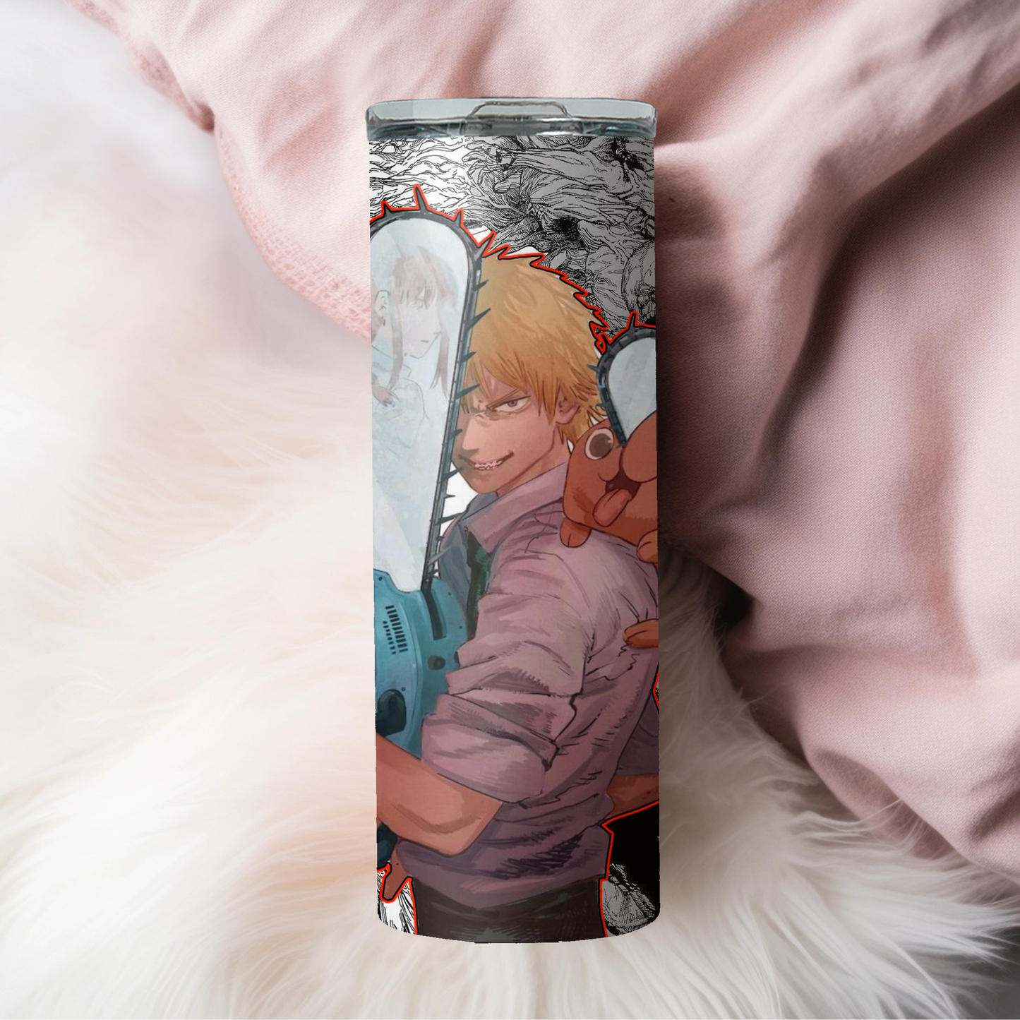 Chainshaw Man Denji Anime 20oz Tumbler with Straw and Lid