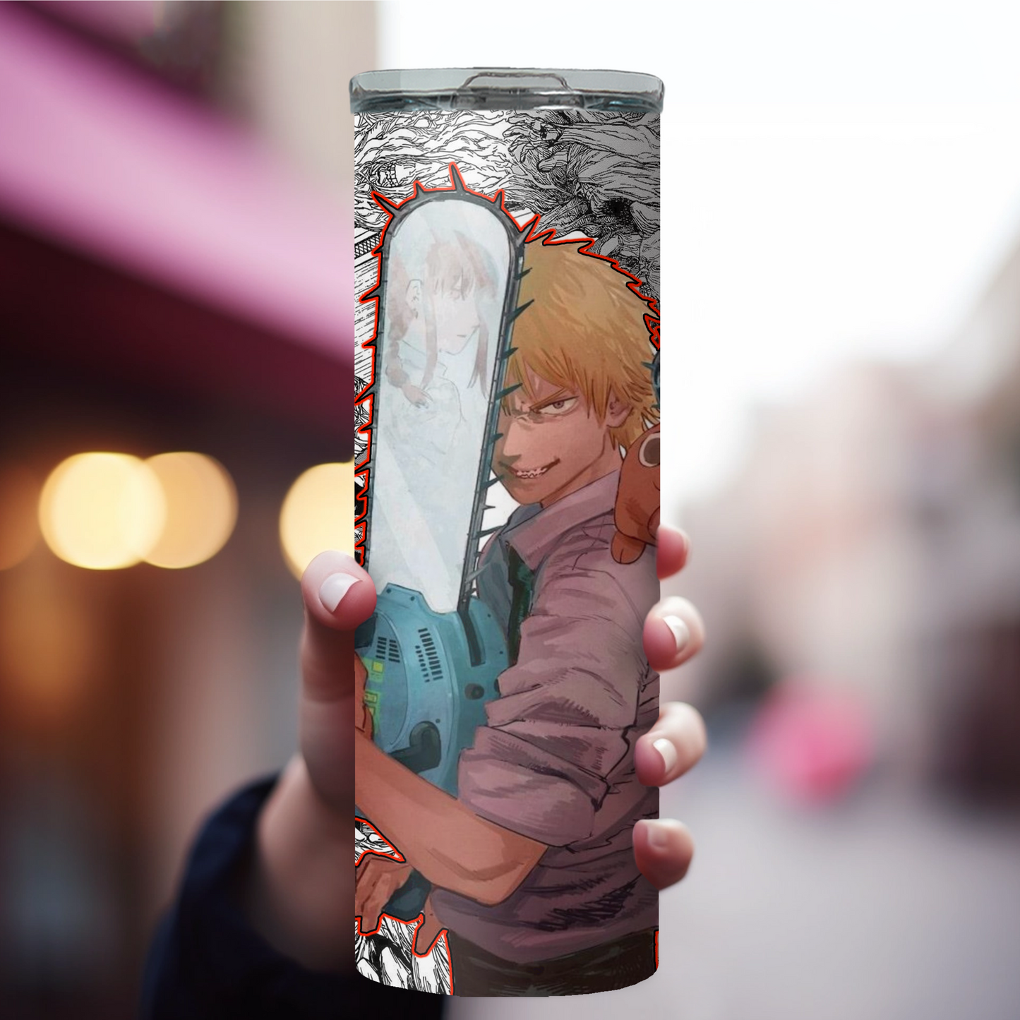 Chainshaw Man Denji Anime 20oz Tumbler with Straw and Lid