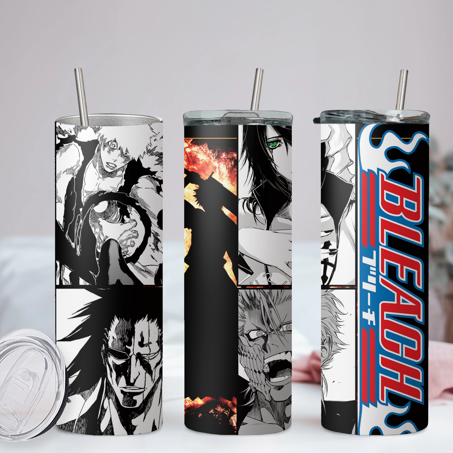 Bleach Collection Anime 20oz Tumbler with Straw and Lid
