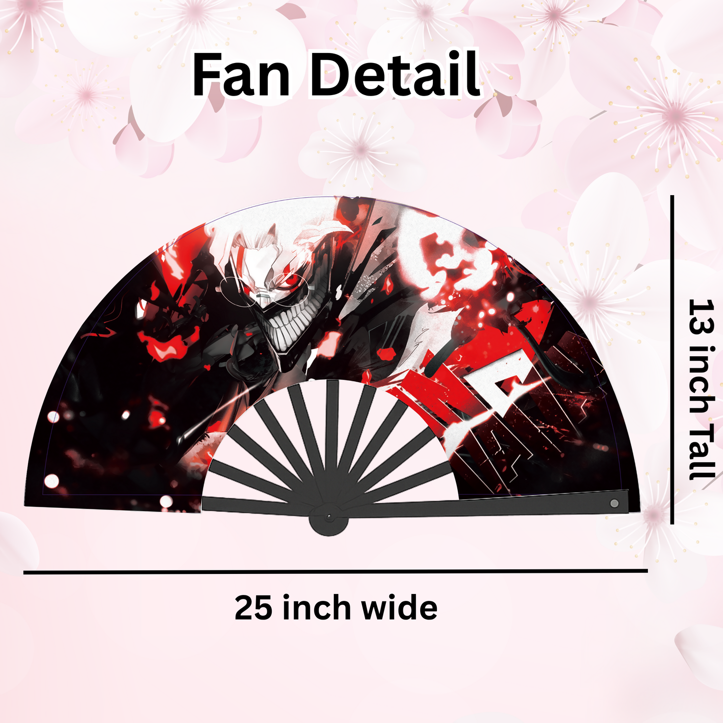 Okarun Anime Clack Fan, Anime Rave Clack Fan, Anime Party Clack Fan, Club fan, UV glow fan, Snap fan, festival fan, 13 inch Fan