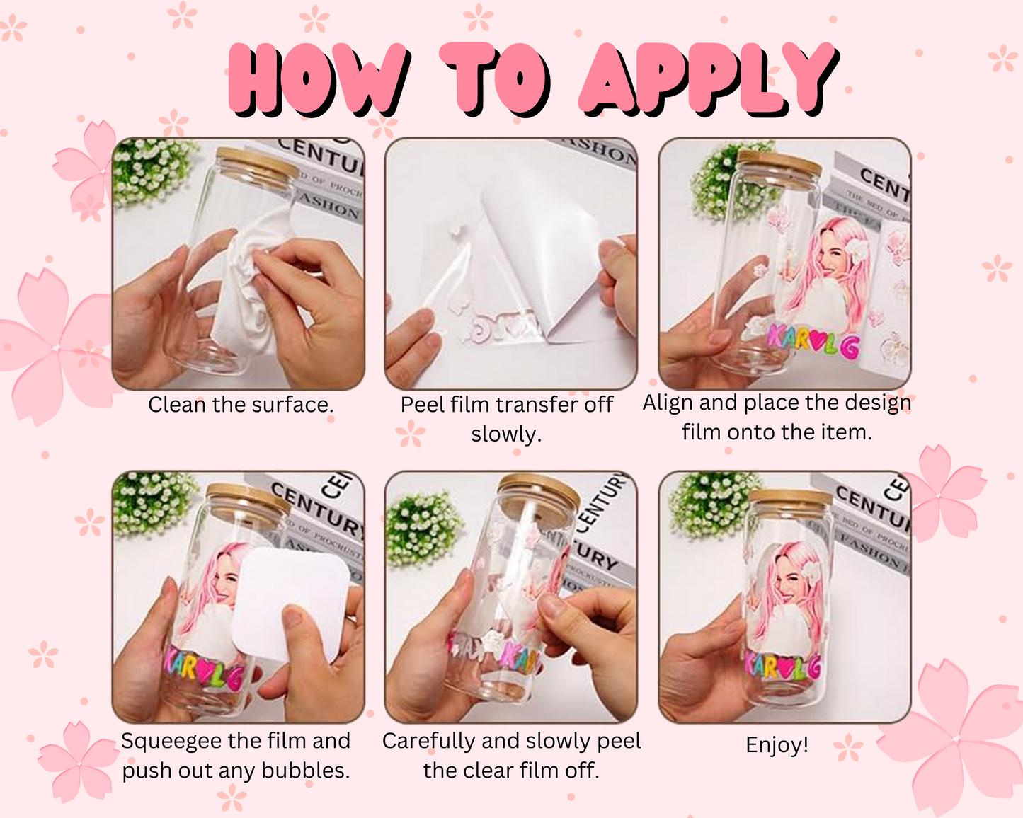 UVDTF Sailor Moon Anime Cup Wrap, Ready to Use Glass Cup UVDTF transfers for Glass Can | Ready to Apply UVDTF wraps for Libbey Glass