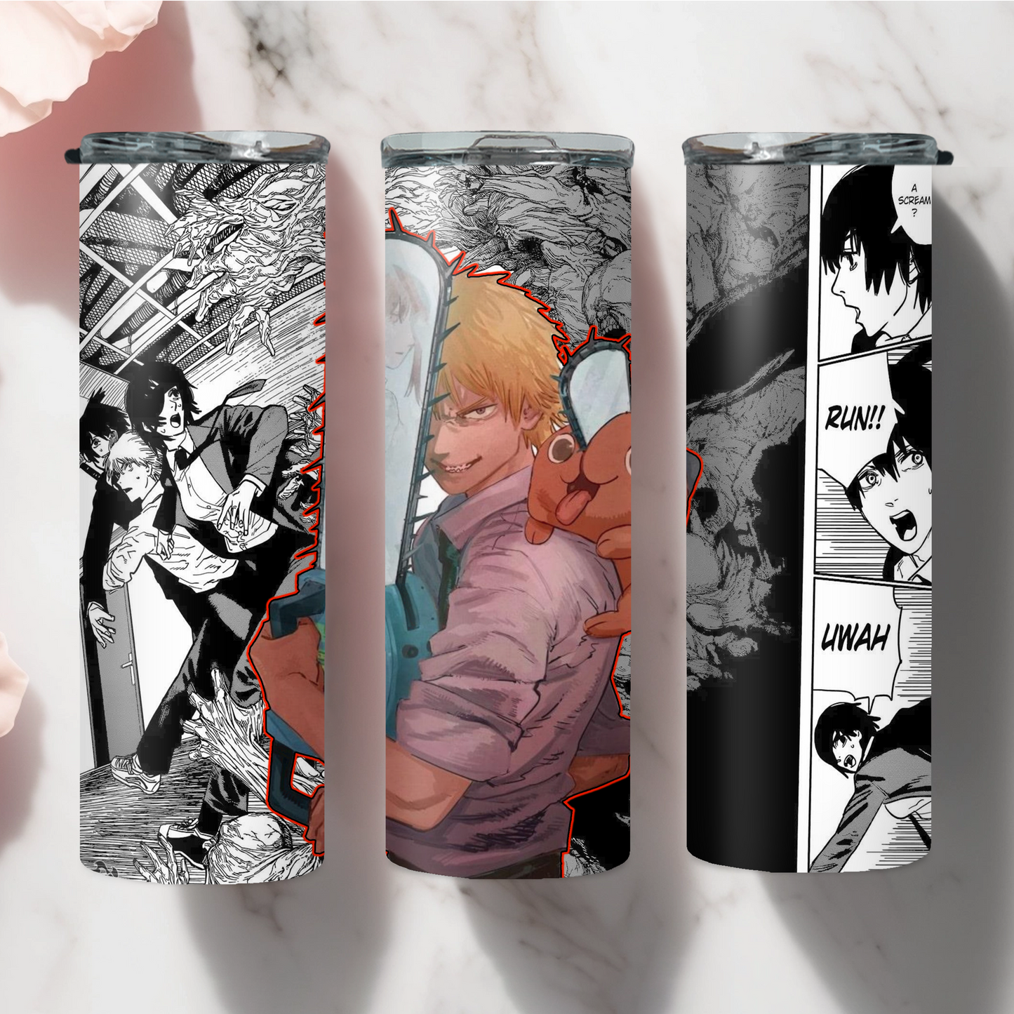 Chainshaw Man Denji Anime 20oz Tumbler with Straw and Lid