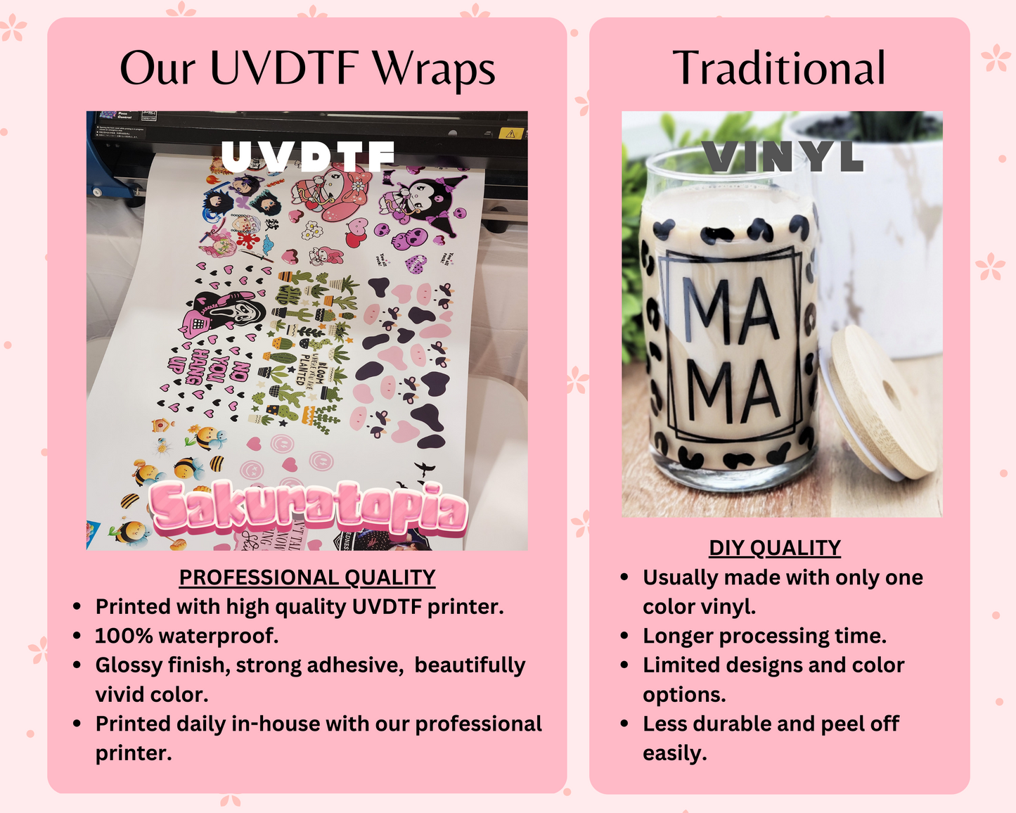 UVDTF Sailor Moon Anime Cup Wrap, Ready to Use Glass Cup UVDTF transfers for Glass Can | Ready to Apply UVDTF wraps for Libbey Glass