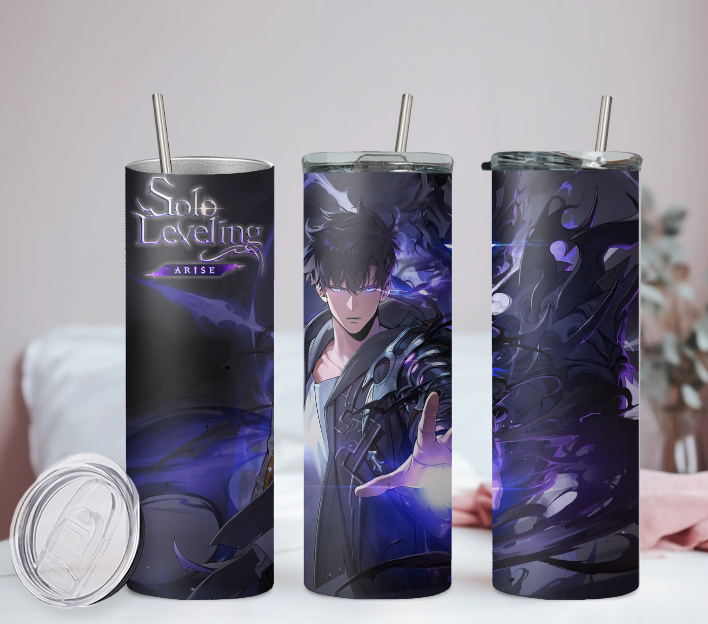 Solo Leveling Collection Anime 20oz Tumbler with Straw and Lid