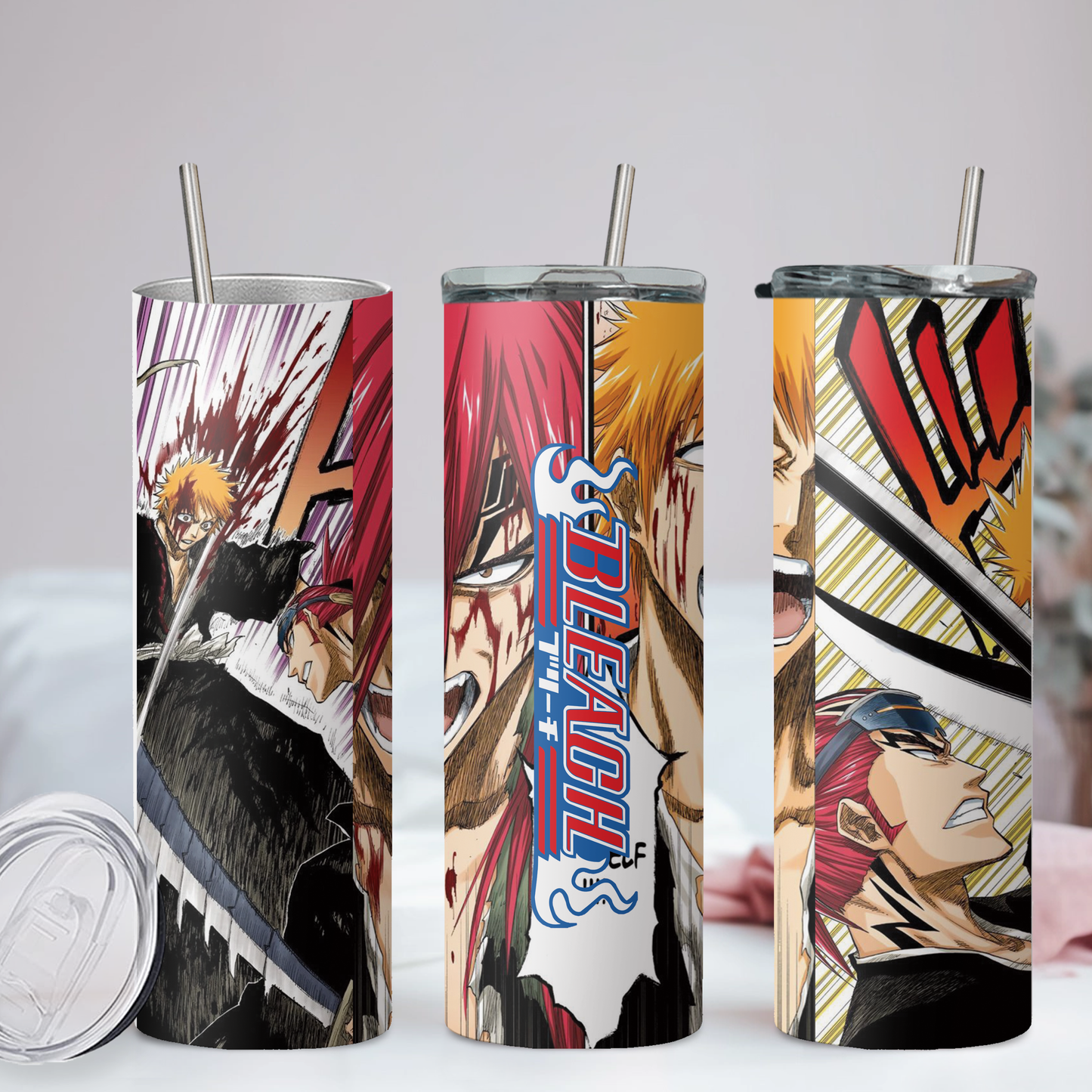 Bleach Collection Anime 20oz Tumbler with Straw and Lid