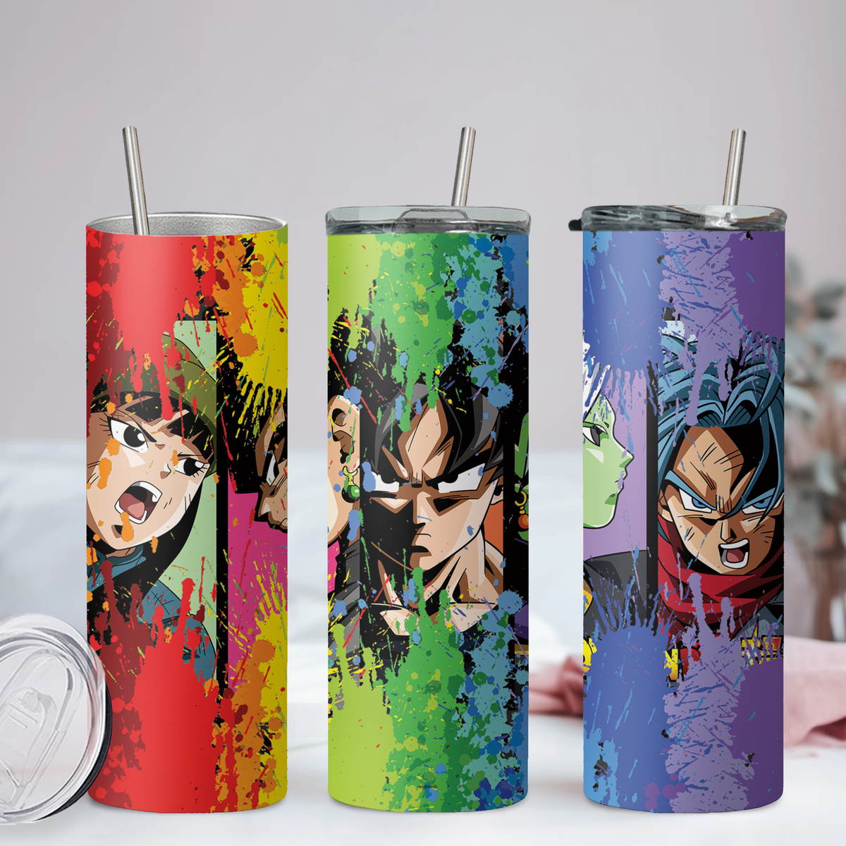 DragonBall Z Anime 20oz Tumbler with Straw and Lid