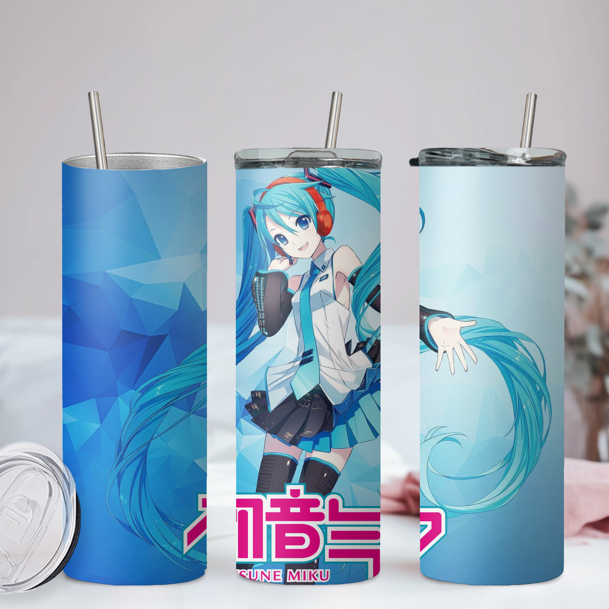 Miku Collection Anime 20oz Tumbler with Straw and Lid