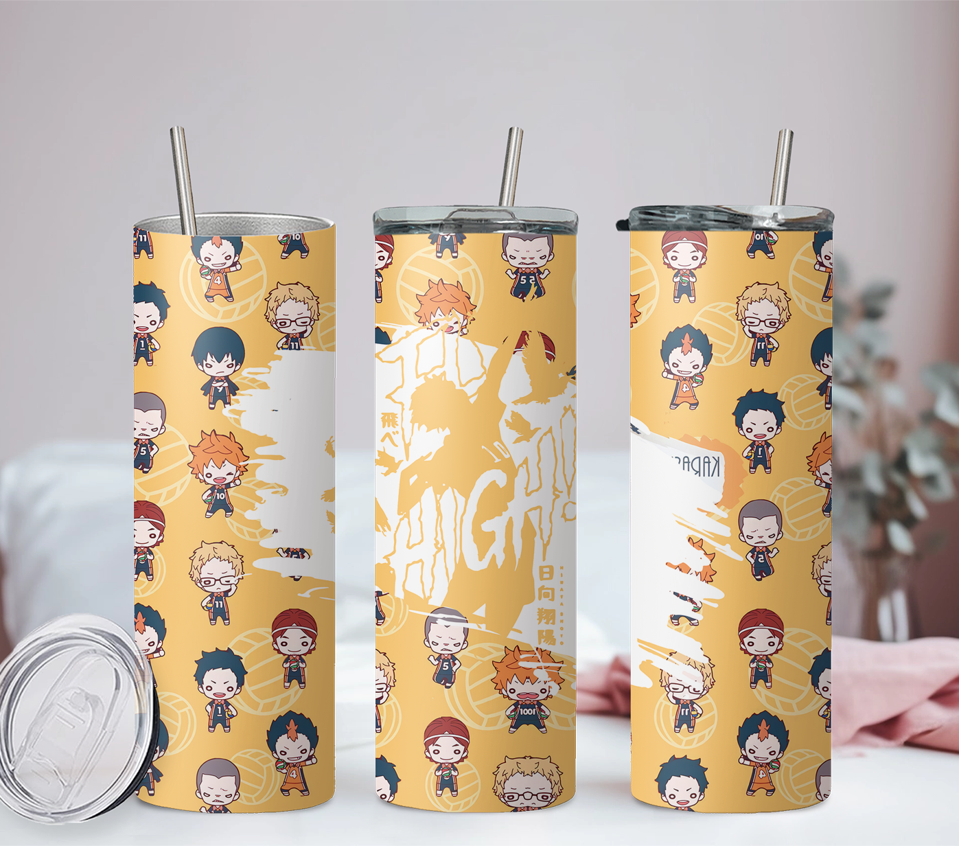 Haikyu!! Anime 20oz Tumbler with Straw and Lid