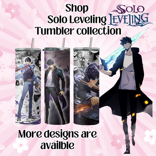 Solo Leveling Collection Anime 20oz Tumbler with Straw and Lid