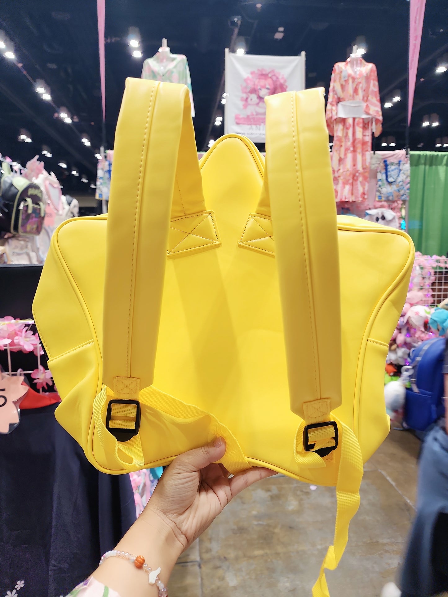 Large Yellow Star Ita Bag, backpack ITA Bag, PIN bag, Girl Backpack, Leather Flap Bag, Schoolbag, Women backpack