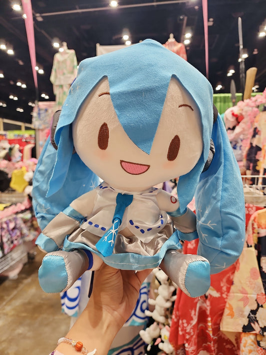 Hatsune Miku Plush Large 13 Inches Tall ( 32 cm )-Winter Blue