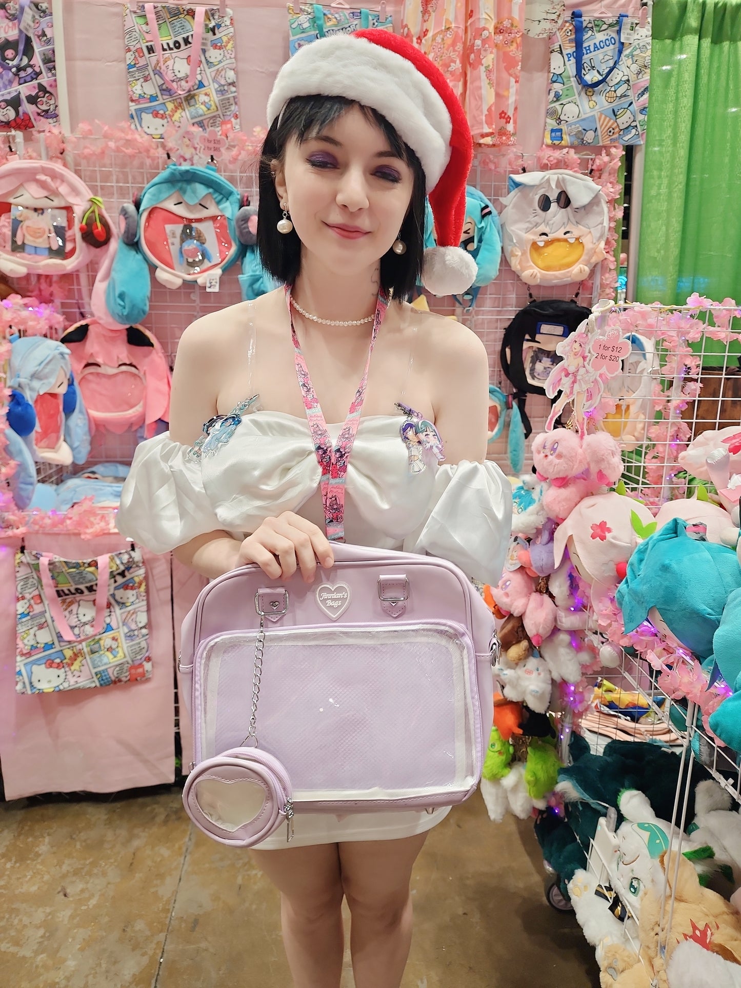 Kawaii Bag Cute Messenger ITA Bag, Kawaii cross body & shoulder bang with Kawaii heart charm kachina
