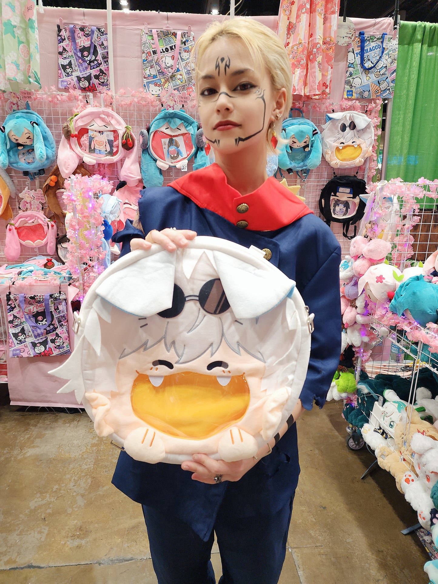 Large Jujutsu Kaisen- Gojo Plush ITA Backpack Bag