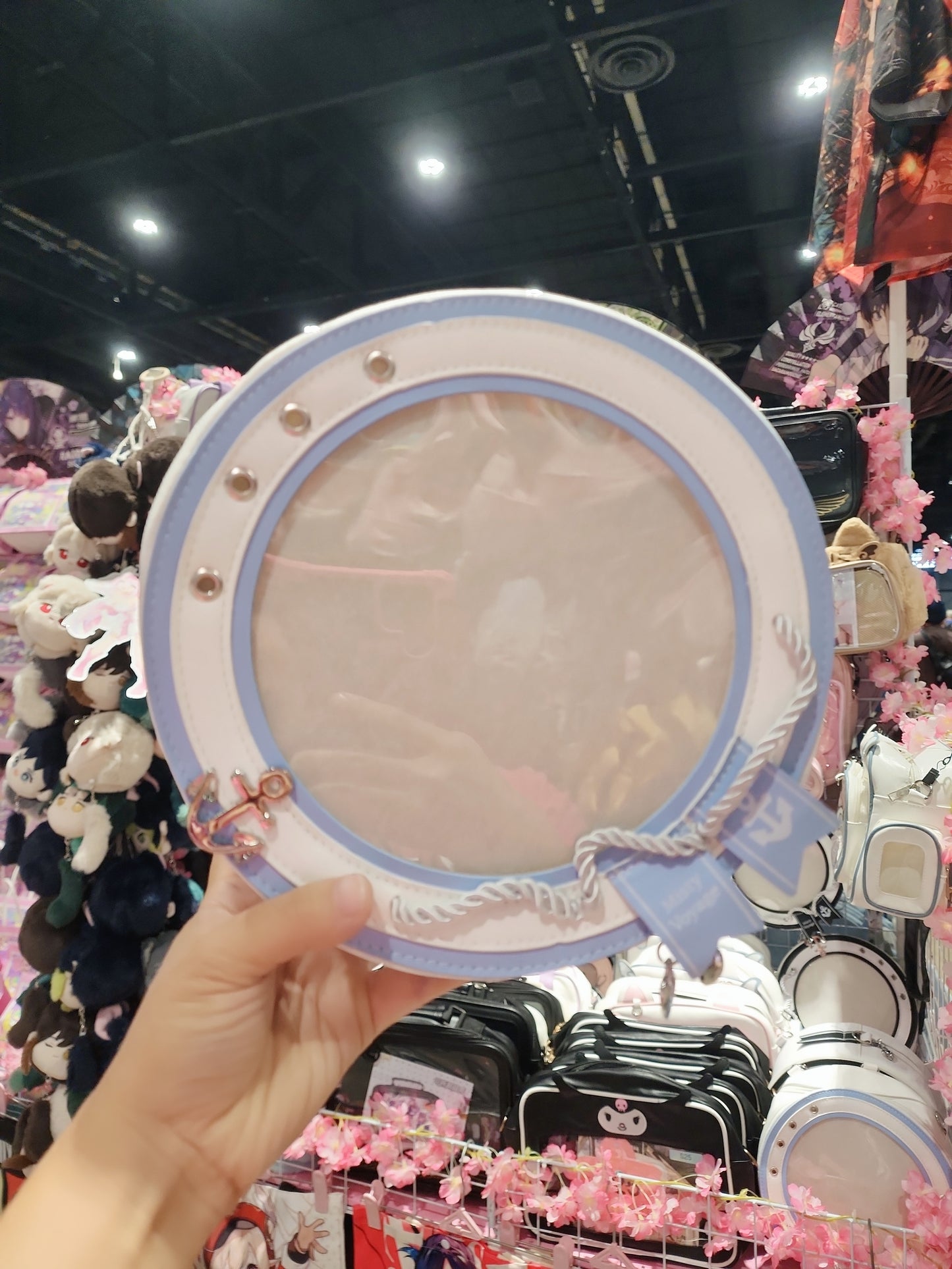 Sailor Ita Bag, Lolita Sailor Nautical ITA Bag, Kawaii Girl Shoulder Bag DIY Display Backpack Students Round Messenger Crossbody Bag