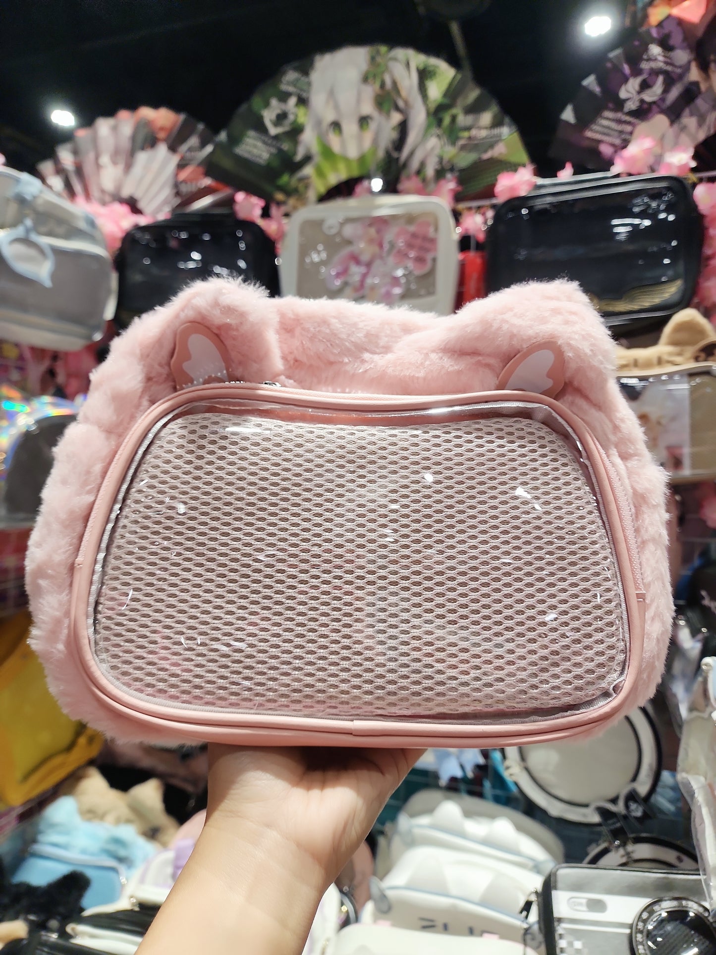 Plush Cat Ear ITA Bag, convertible Backpack & cross body Bag