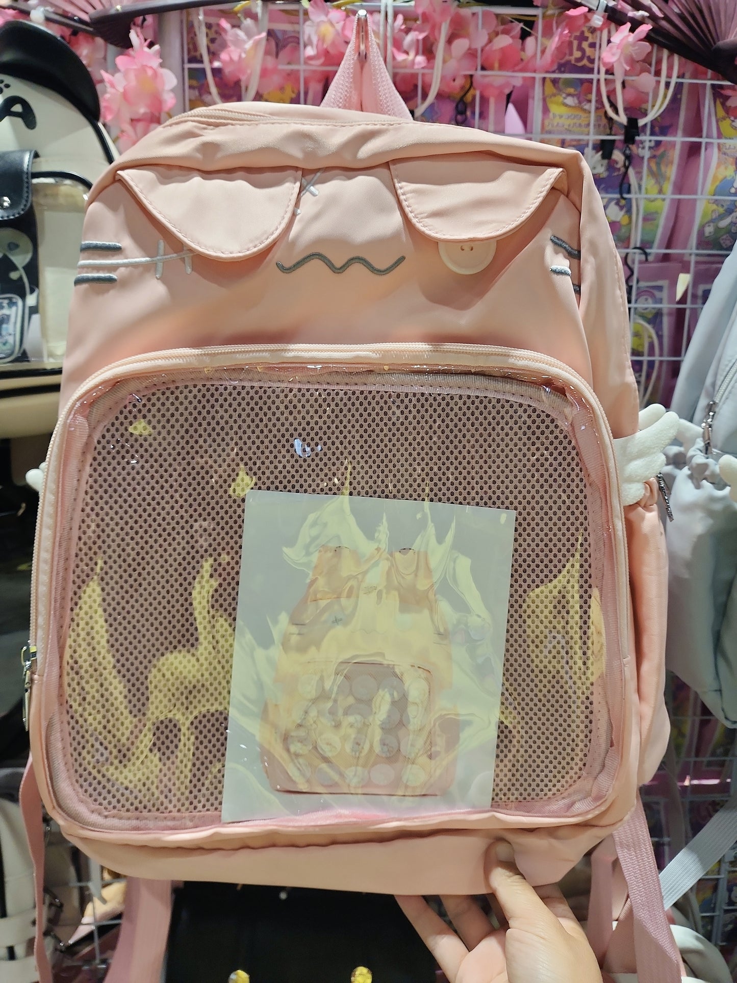 Large Cat Ear ITA Backpack Bag, PIN bag, Girl Backpack, Schoolbag, Women backpack