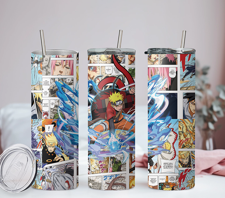 Naruto Collection Anime 20oz Tumbler with Straw and Lid
