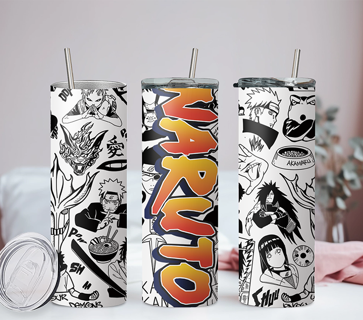 Naruto Collection Anime 20oz Tumbler with Straw and Lid