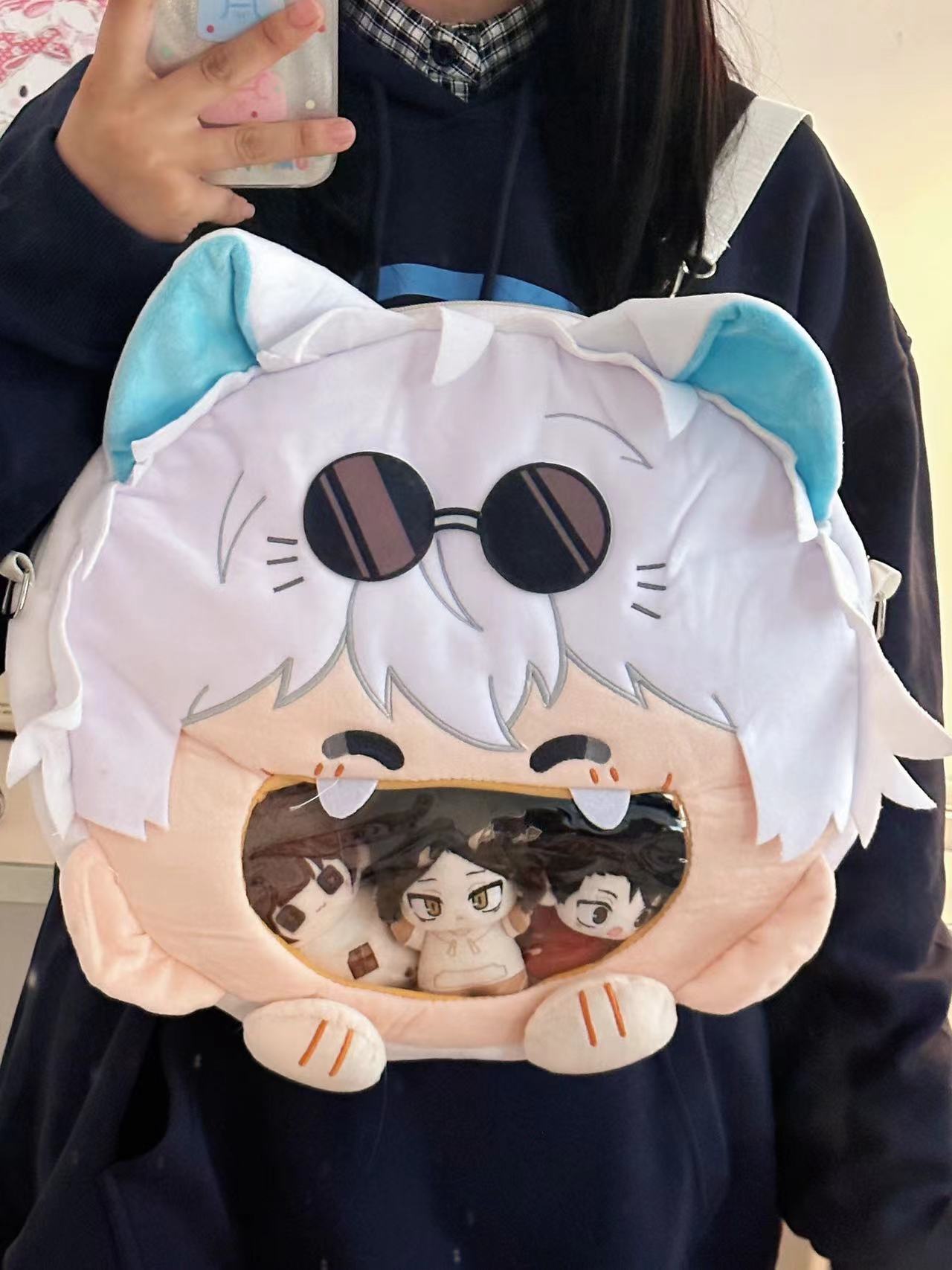 Large Jujutsu Kaisen- Gojo Plush ITA Backpack Bag