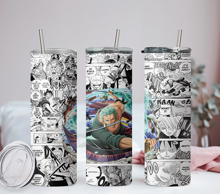 One Piece Collection Anime 20oz Tumbler with Straw and Lid