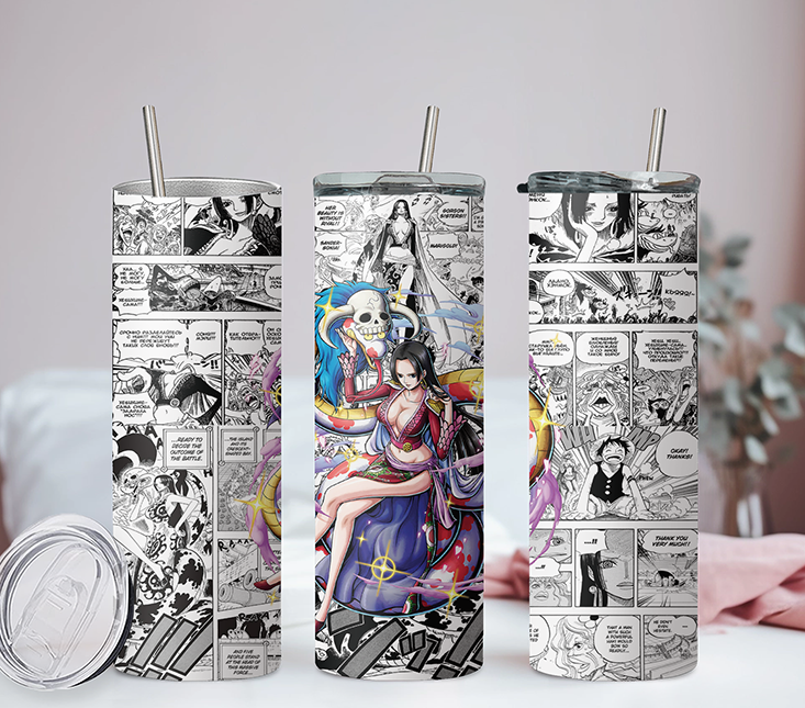 One Piece Collection Anime 20oz Tumbler with Straw and Lid