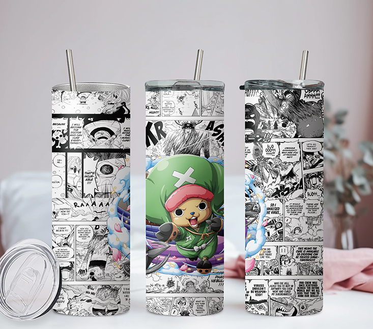 One Piece Collection Anime 20oz Tumbler with Straw and Lid