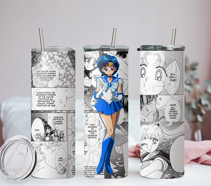 Sailor Moon Collection Anime 20oz Tumbler with Straw and Lid