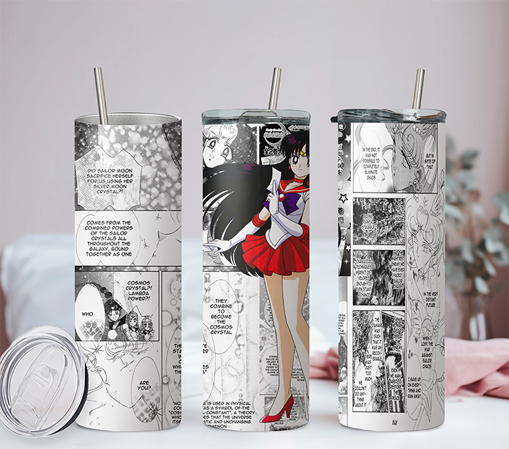 Sailor Moon Collection Anime 20oz Tumbler with Straw and Lid