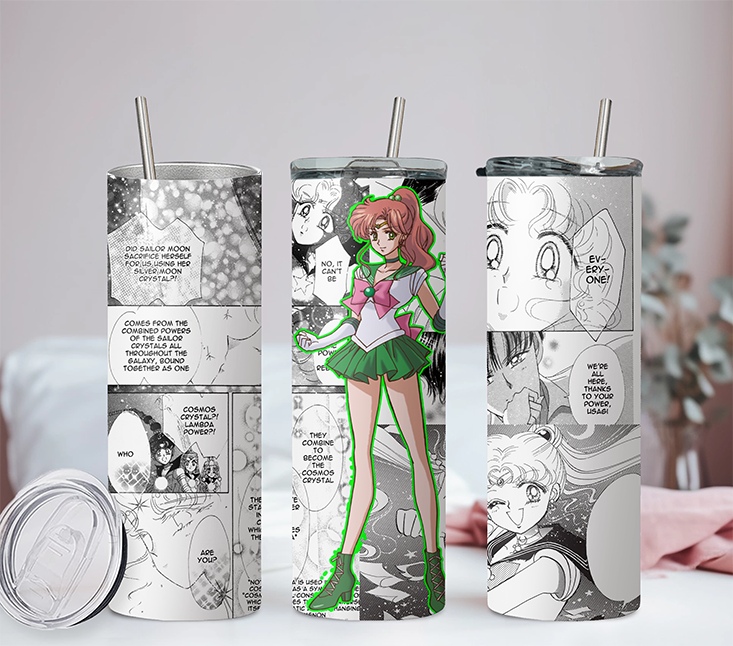 Sailor Moon Collection Anime 20oz Tumbler with Straw and Lid