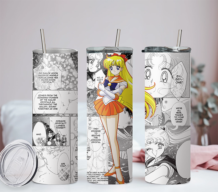 Sailor Moon Collection Anime 20oz Tumbler with Straw and Lid