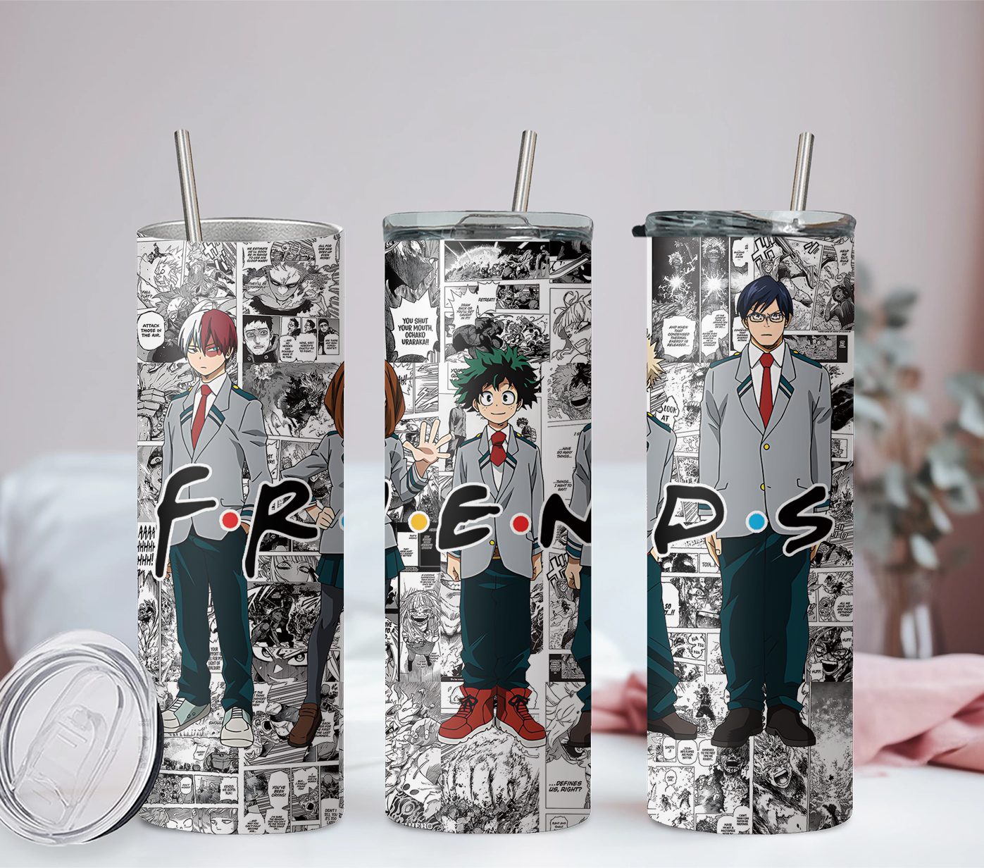 My Hero Academia Anime 20oz Tumbler with Straw and Lid