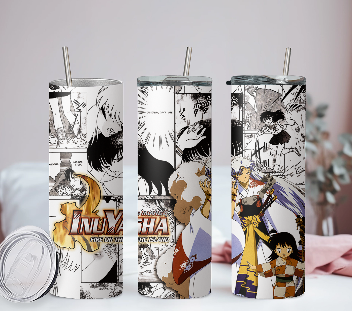 Inuyasha Anime 20oz Tumbler with Straw and Lid