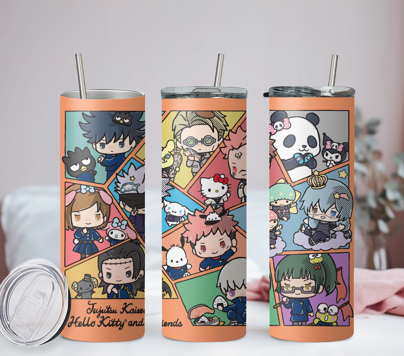 Jujutsu Kaisen Anime 20oz Tumbler with Straw and Lid