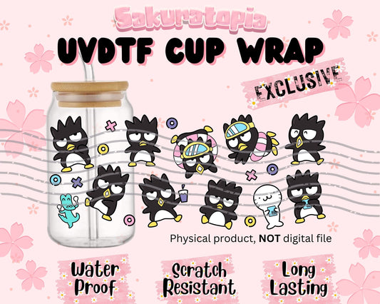 UVDTF Sanrio Anime Cup Wrap, Ready to Use Glass Cup Wrap for Glass Can | Ready to Apply UVDTF, UVDTF Transfers