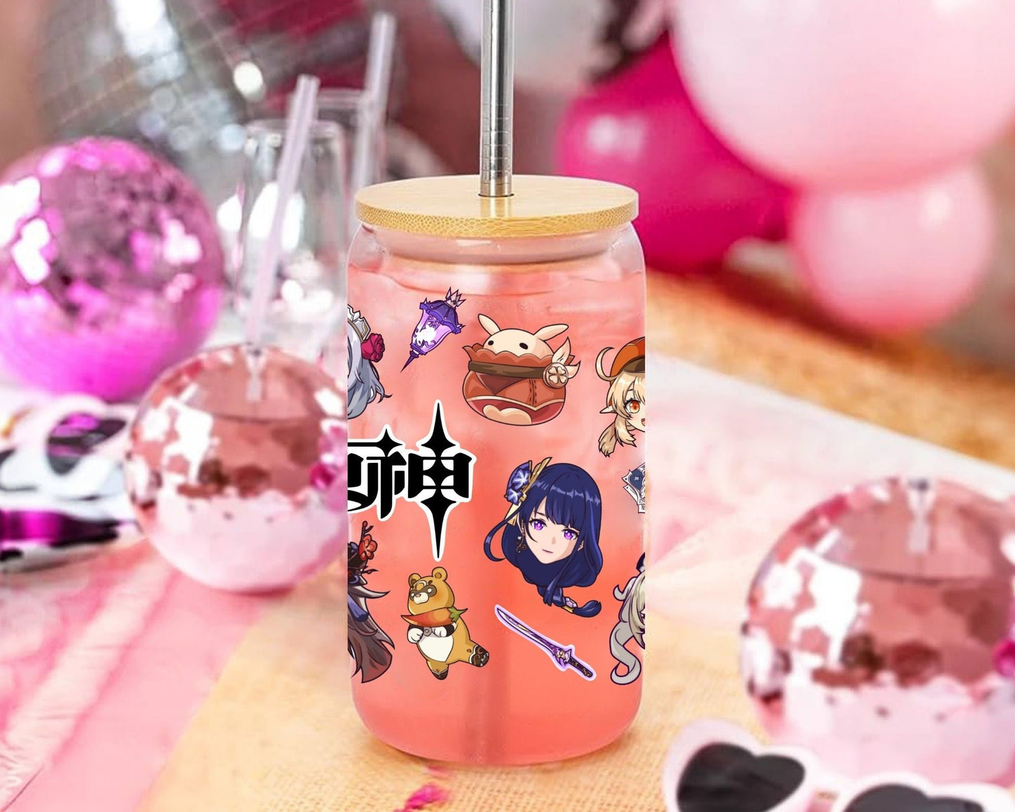 UVDTF Anime Cup Wrap, Ready to Use Glass Cup Wrap for Glass Can | Ready to Apply UVDTF, UVDTF Transfers