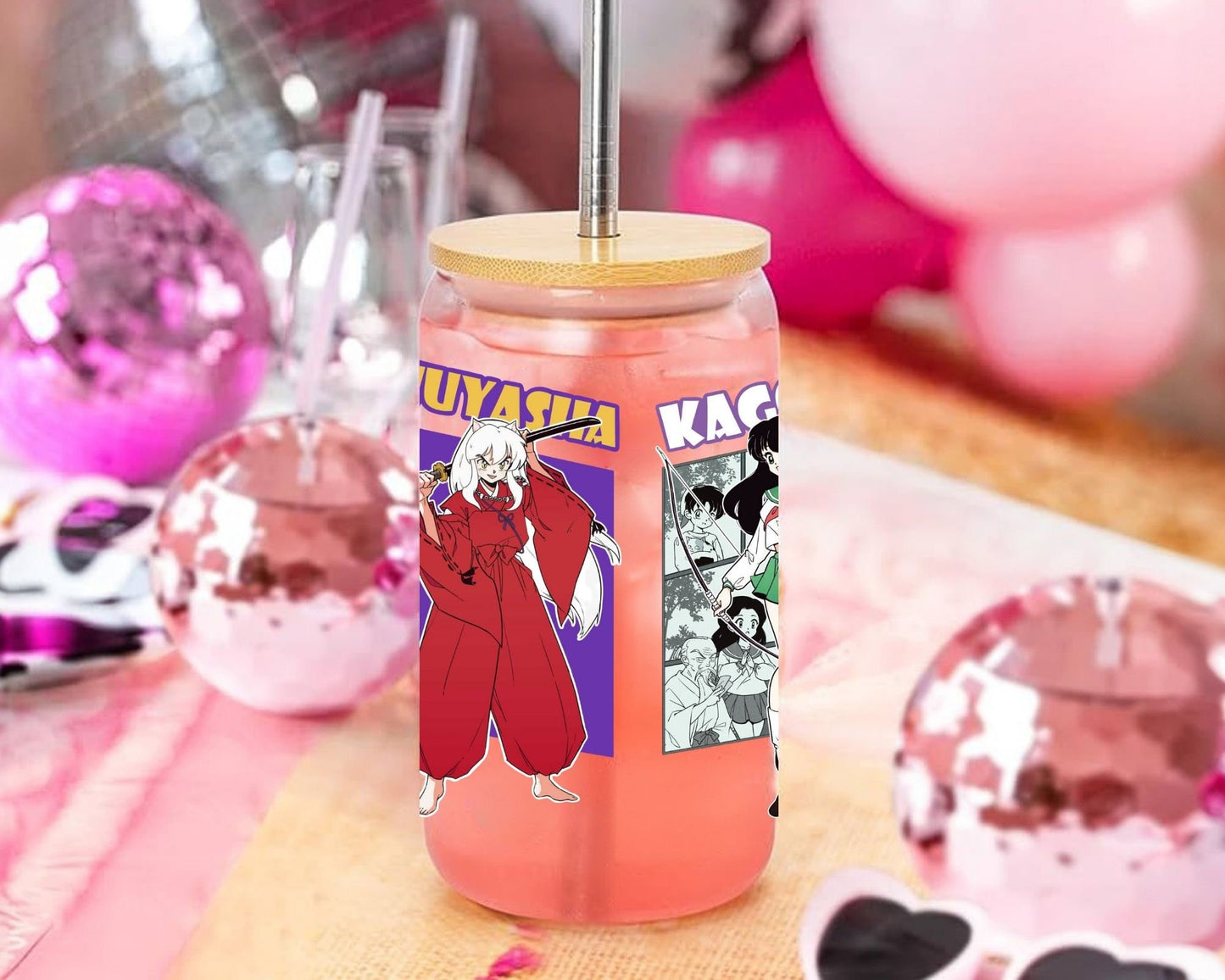 UVDTF Anime Cup Wrap, Ready to Use Glass Cup Wrap for Glass Can | Ready to Apply UVDTF, UVDTF Transfers