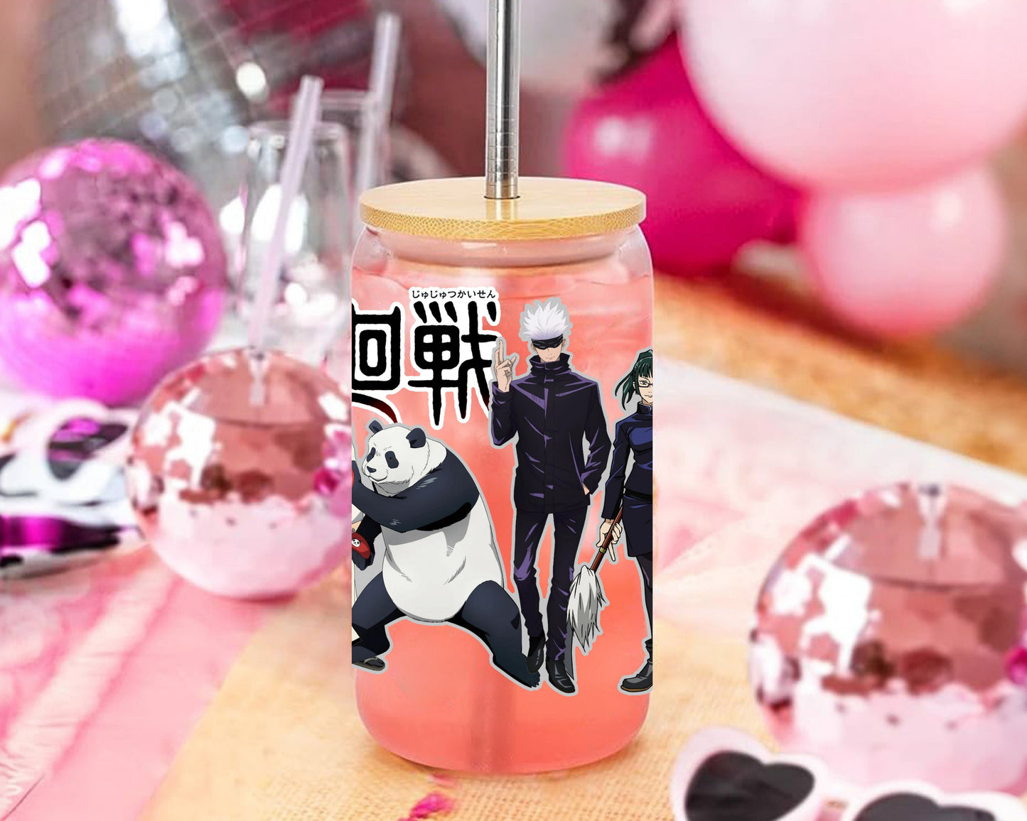 UVDTF Anime Cup Wrap, Ready to Use Glass Cup UVDTF transfers for Glass Can | Ready to Apply UVDTF wraps for Libbey Glass