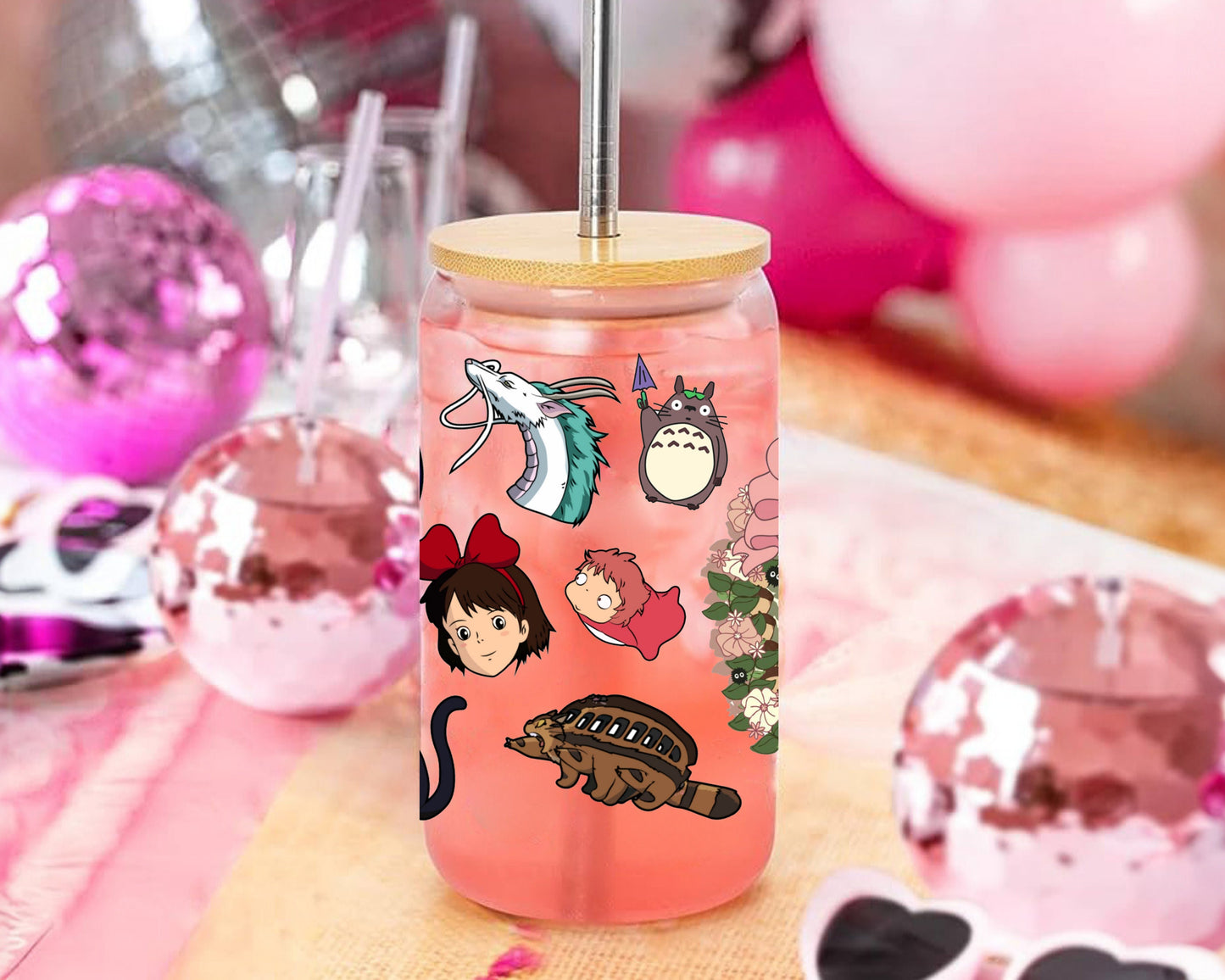 UVDTF Anime Cup Wrap, Ready to Use Glass Cup UVDTF transfers for Glass Can | Ready to Apply UVDTF wraps for Libbey Glass