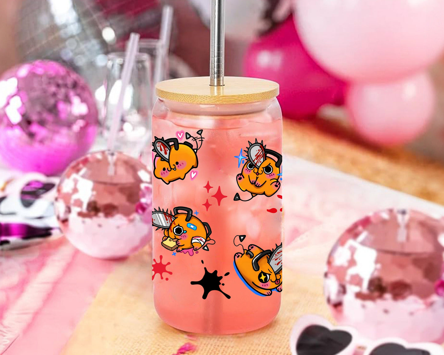 UVDTF Anime Cup Wrap, Ready to Use Glass Cup UVDTF transfers for Glass Can | Ready to Apply UVDTF wraps for Libbey Glass